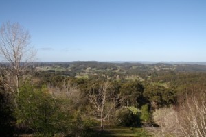The Adelaide Hills as seen from the Mount Lofty Botanic Gardens